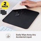 2x Anti-slip Mouse Pad Mat Mousepad Spill-resistant Pc Laptop Gaming Rubber