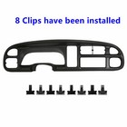 Fit For 98-02 Dodge Ram Pickup Gray Dash Bezel  dashboard Cover Overlay W clips