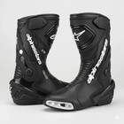 Handmade Alpinestars R Vented Motorcycle Boots Premium Black Leather Racing Shoe