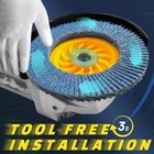 20pc Flap Discs 4-1 2  40grit T29 Tool-free Zirconia Angle Grinder Sanding Wheel