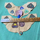 Rare Vintage 1970   s  Campfire Girls Leather Collars With Patches 