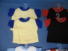 12 Blank Small Tee Shirt For Teddy Bear Clothes Craft Sport Team Jersey Doll Lot