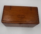 Antique Singer Sewing C 1889 Puzzle Box W attachments Dove Tailed Oak Wood
