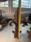 Two Antique Fleur De Lis Finial Cast Iron Fence Topper Fits 1  Sq  V  Decorative
