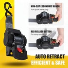 2pk Retractable Ratchet Straps 2  X 6ft 3300lbs Bolt-on Tie Down