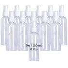 12 Pack Spray Bottles Clear Empty Fine Mist Plastic Travel Bottle 100ml 4oz