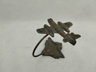 Rare Brass Vintage Mid-century Small Air Force Aircraft Airplane On A Stand
