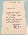 Francis Robinson Signed Autographed Letter Metropolitan Opera Ny 1961