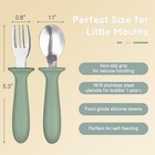  Toddler Utensils  6 Pack Kids Silverware Set With Silicone Handle  18 8