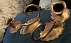 Vintage Mcm Gregorian Copper Chamber Candle Stick Holders Solid Copper Usa