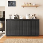 62  Sideboards Buffet Tv Stands Storage Cabinets 4 Doors No-handle  Power Outlet