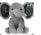 Handmade Personalized Birth Stats Announcement Plush Elephant Boy Or Girl 9 84in