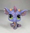 Littlest Pet Shop Lps 2660 Purple Glitter Dragon Sparkle Green Eyes Rare Figure