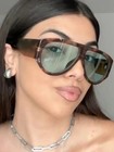 Vintage Oversized Sunglasses Women Brand Designer Big Frame Men Punk Shades Uv40
