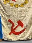 Vintage Ussr Soviet Navy Political Banner Hammer Sickle Anchor Cold War Flag