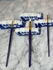 Blue Willow Rare Set Of 4 Brush Rests  Pen Holders  Pretty Display Or Repurpose