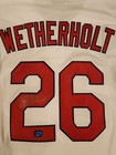 Jj Wetherholt Autographed White St Louis Cardinals Jersey Prova Witnessed Coa