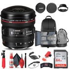 Canon Ef 8-15mm F 4l Fisheye Usm Lens  4427b002    Backpack   64gb Card   More
