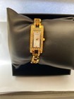 Accurist Womens Stone Vintage  Quartz Gold Plated Bracelet Watch Lb1315p   Box