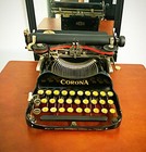 Antique Corona 1917 No  3 Folding Typewriter With Case Great