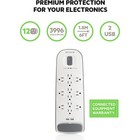 Belkin 12-outlet Usb Power Strip Surge Protector  Flat Plug 6ft  3 996 Joules  Y