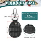 2 Pcs Leather Key Fob Keys Cover Rfid Key Fob Protector 1 85 x0 12  Black