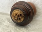 Antique Chinese Carved Gourd Cricket Cage  Hand-carved Lid Shoushan Stone Wood