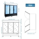 70 Cu ft Commercial Glass Door Refrigerator 3 Swing Door Reach-in Merchandising