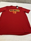 New York Red Bulls Mls Adidas Primary Team Logo Men Red Drifit Shirt New  40 Tag