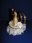 New 50th Wedding Anniversary Caketopper With Bride   Groom In Gold  23