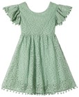 Girls  Princess Party Dress  Toddler Lace Backless Flutter Sleeve W  Bow   Pom