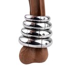 Stainless Steel Ball Stretcher Heavy Weight Scrotum Ring Male Erection Enhancer