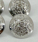    10  Lauren Ralph Lauren Replacement Buttons 10mm Silver Tone Lion Solid Metal