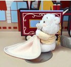 Disney Store Pooh Plush White Pooh Latte Blanket Keychain Stuffed Toy Doll