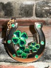 Bath   Body Works Lucky Charm Horseshoe   Clovers Pocketbac Holder Clip Fob