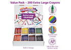 Colorations Extra Large Crayons  Value Pack - Set Of 200 - Free Shipping