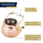 Classic Cuisine Copper Tea Kettle Teapot 7 25c 1 8q Vintage-style Kettle