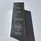 1 Pound Iron Bullion Bar   Paperweight - Defective Finish  rust 
