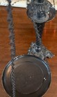 Vintage Black Pewter Metal Scales Of Justice Chippy Paint Balance Scale