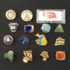 Vintage 1960s-2000s Lions Club Perfect Attendance State Pins - Lot Of 15