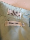 Calvin Klein Boys Kids Size 18 Button Down Shirt Top Light Teal