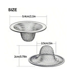 6pcs Stainless Steel Bathroom Sink Strainer - Hair Catcher And Drain Filter New