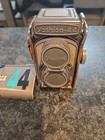 Vintage Yashica-44 Tlr Camera Gray 127 Film Yashikor 60mm F 3 5 Lens Case   Cap