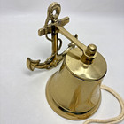 Vintage Antique Brass Anchor Wall Mount Sailor Nautical Ship Dinner Bell