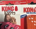 Kong Floppy Knots Dog Toy Squeaker   Kong Scrubz Crackle Stick Lot 2