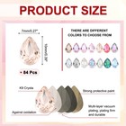 84pcs Teardrop Crystal Glass Rhinestones For Diy Craft 7x10mm Champagne Ab