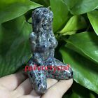 3  Natural Flame s Stone Women Naked Quartz Crystal Skull Carved Goddess 1pcs