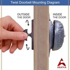 Victorian Style Twist Bell Vintage Look Doorbell Ringer Antique Front Door Alarm