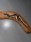 Dream Time Down Under Boomerang From Australia Aboriginal Art Wood Authentic