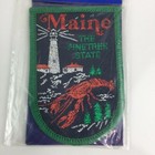 Vintage Nanco Maine The Pinetree State Embroidered Souvenir Patch New Sealed